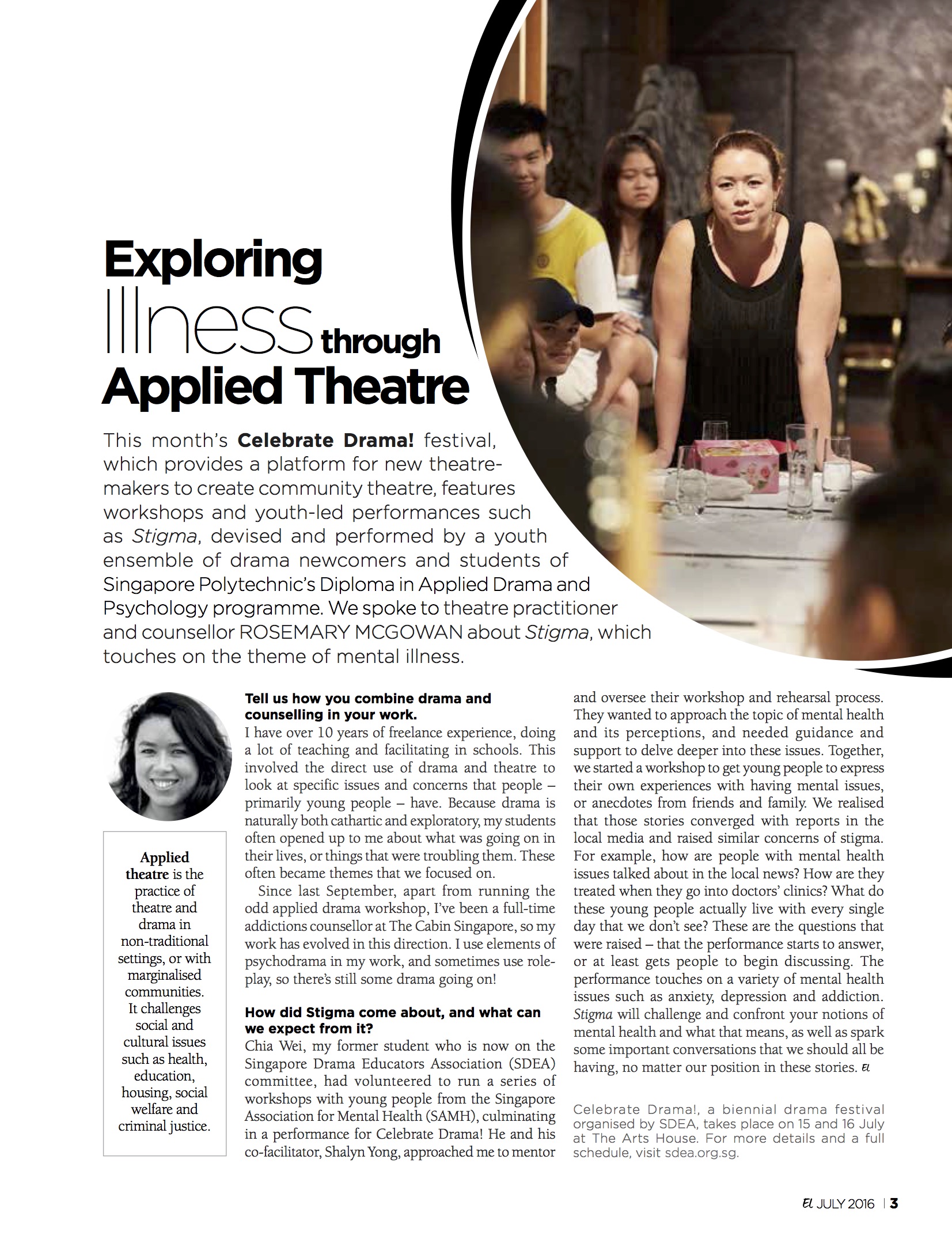 Expat Living Exploring Illness Through Applied Theatre (Rosemary